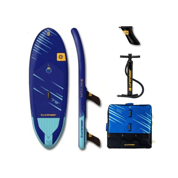 Inflatable wing foil board Unifiber Impulse Allround Trainer FCD 7'8 + leash
