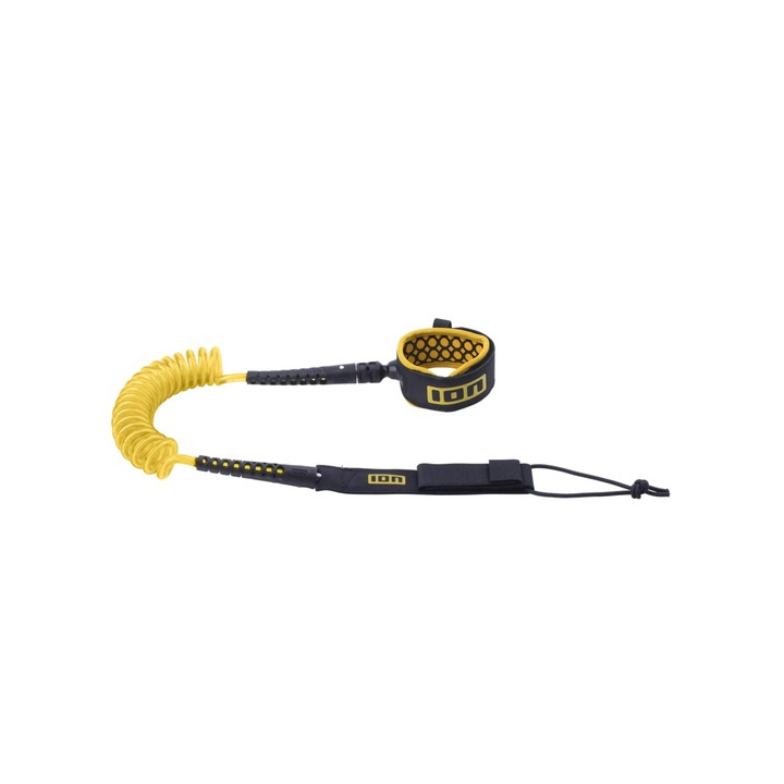Board leash ION Wing Core Coiled Ankle mustard 5'5