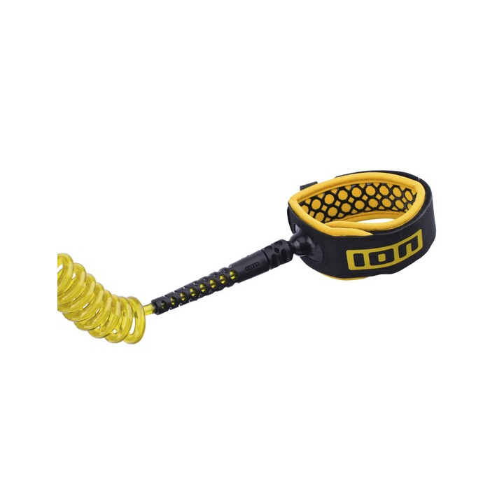 Board leash ION Wing Core Coiled Ankle mustard 5'5