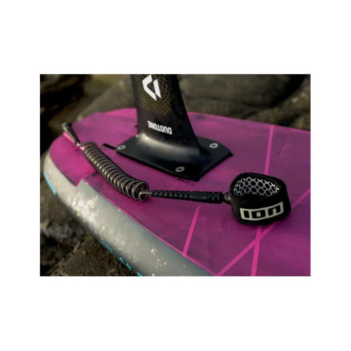 Board leash ION Wing Core Coiled Ankle mustard 5'5