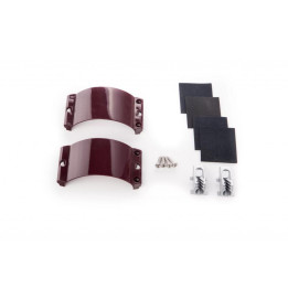 UNIFIBER 2x Clamcleat CL244/S1 Aubergine Strap, 4x  Screws, 4x Rubber UF053010017