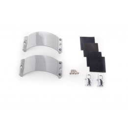 UNIFIBER 2x Clamcleat CL244/S5 Ash Grey Strap, 4x  Screws, 4x Rubber UF053010015