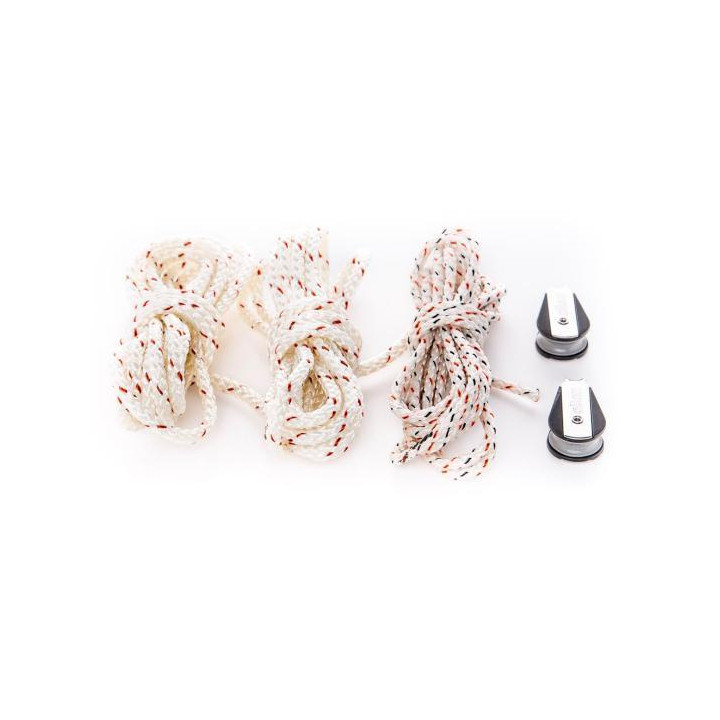 Adjustable outhaul system Unifiber Race Rope Set and Pulleys
