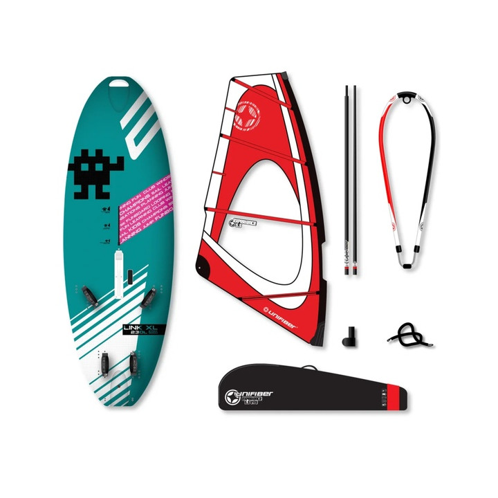 Complete windsurfing set Exocet Link 230l + Unifiber Experience EVO Dacron Rig