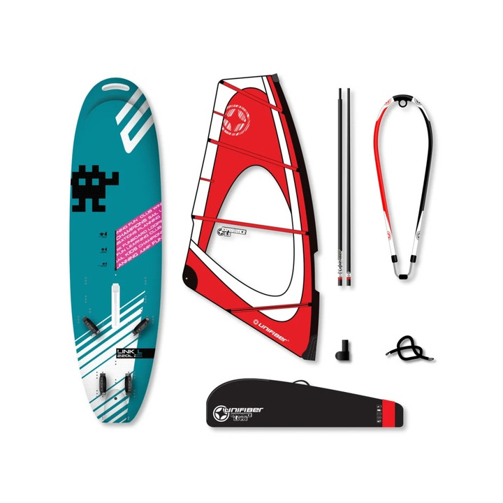 Complete windsurfing set Exocet Link 210l + Unifiber Experience EVO Dacron Rig