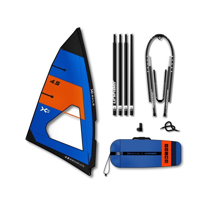 Windsurf rig XO Sails Swing Dacron Complete rig EPX Compact