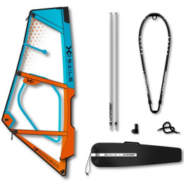 Windsurf rig XO Sails Rookie Monofilm Complete rig ALU