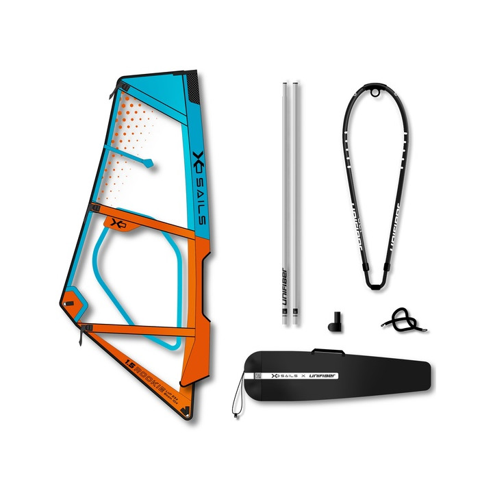 Windsurf rig XO Sails Rookie Monofilm Complete rig ALU