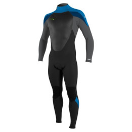 Youth wetsuit O'Neill Epic 4/3 Back Zip Full Black/Graphite.Baliblue/Deepsea