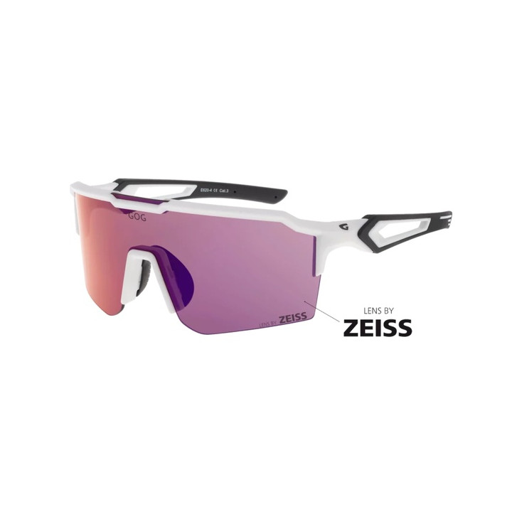 Sunglasses GOG Bike/Run Valhalla matt white/black - Polycarbonate reflex infrared lens