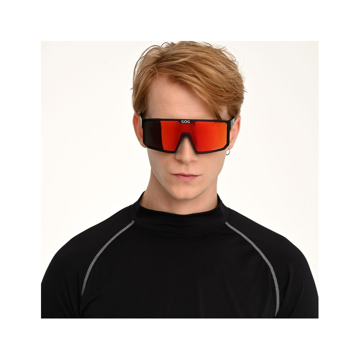 Sunglasses GOG Bike/Run Maat black - polarized reflex red