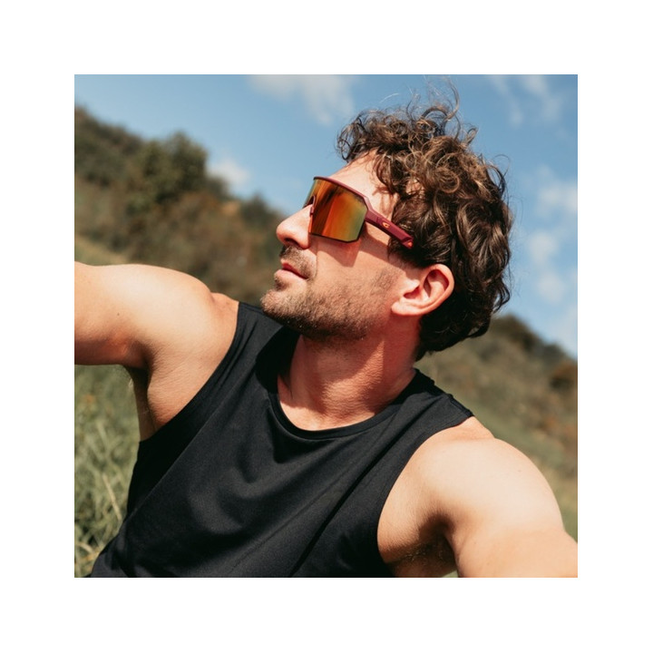 Sunglasses GOG Bike/Run Nanna burgundy/orange - polycarbonate reflex black-red