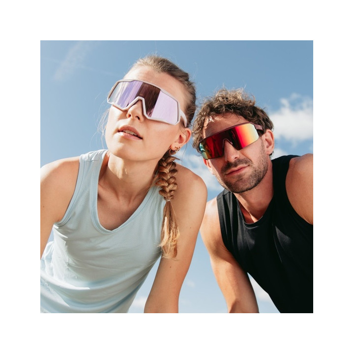 Sunglasses GOG Bike/Run Nanna burgundy/orange - polycarbonate reflex black-red