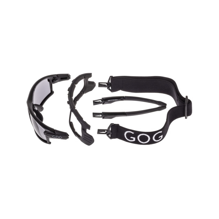 Sunglasses GOG Outdoor Glaze black - Polarized smoke lens