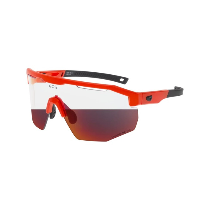 Sunglasses GOG Bike/Run Argo C matt neon orange/black - Photochromic reflex red lens