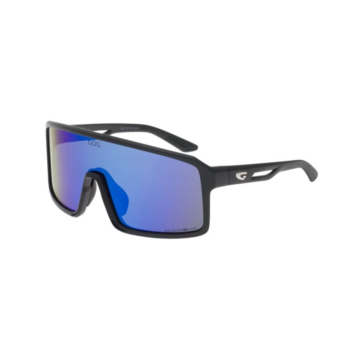 Sunglasses GOG Bike/Run Ragnarok matt black/blue - Polarized reflex blue lens