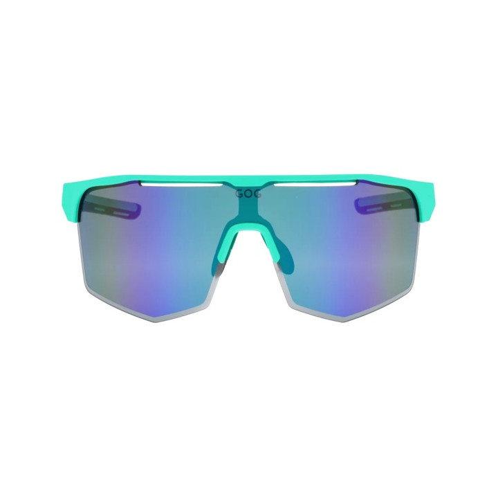 Sunglasses GOG Bike/Run Athena matt turquoise / black - Polycarbonate reflex white-blue lens