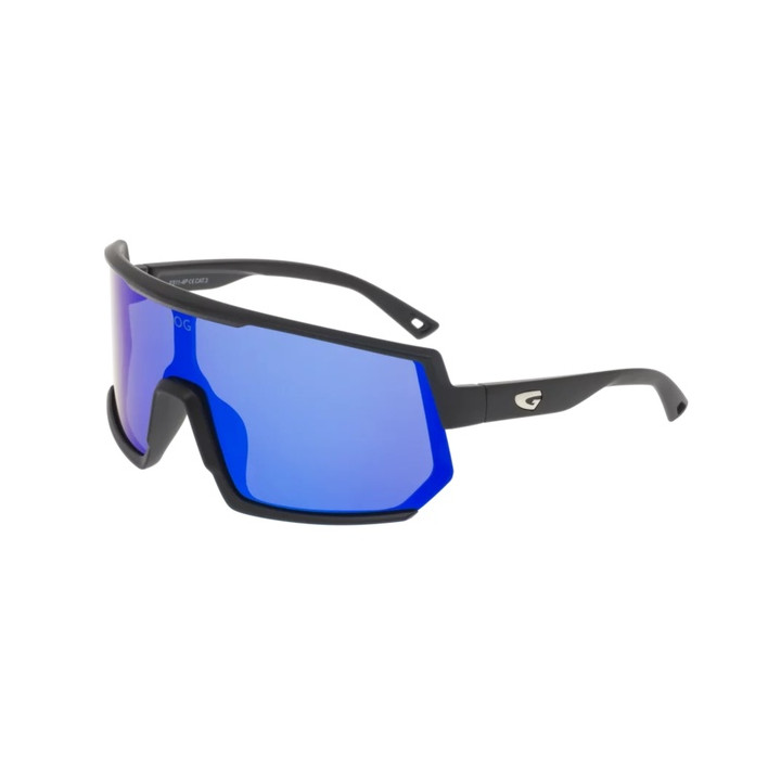 Sunglasses GOG Bike/Run Zeus matt black - Polarized reflex white-blue lens
