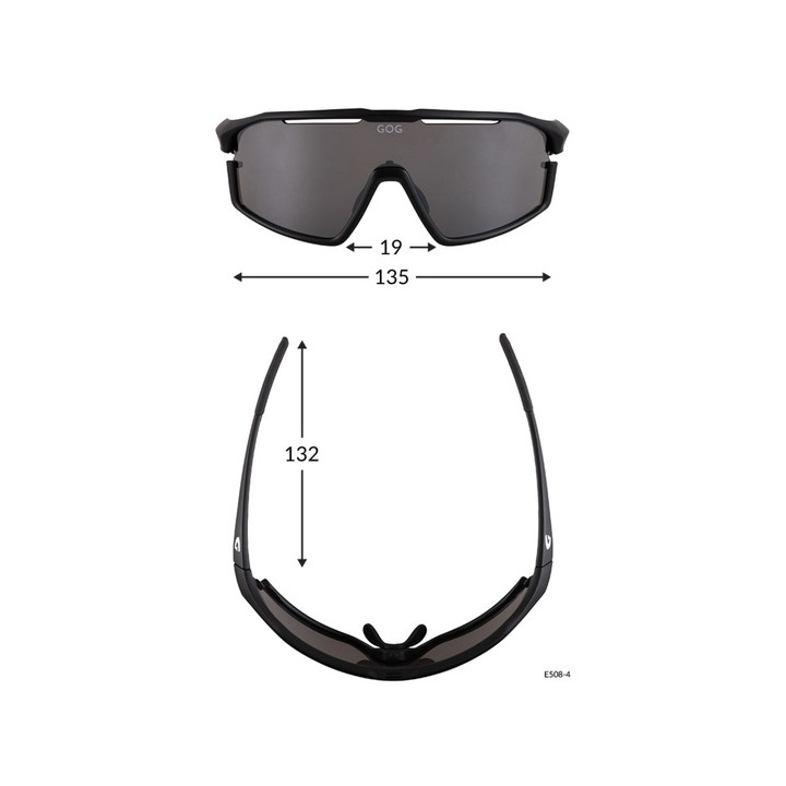 Sunglasses GOG Bike/Run Athena black - polycarbonate reflex white-blue