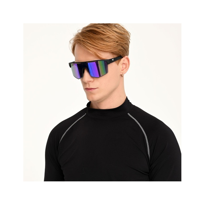 Sunglasses GOG Bike/Run Athena black - polycarbonate reflex white-blue