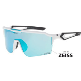 Sunglasses GOG Bike/Run Valhalla matt white/black - Polycarbonate reflex sky-blue lens