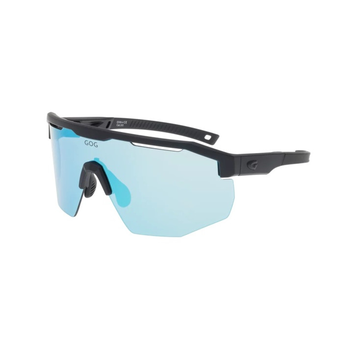 Sunglasses GOG Bike/Run Argo matt metallic navy blue/black - Polycarbonate reflex white-blue lens