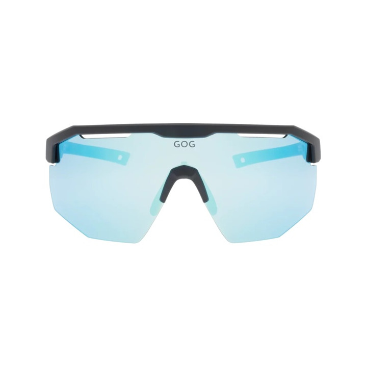 Sunglasses GOG Bike/Run Argo matt metallic navy blue/black - Polycarbonate reflex white-blue lens