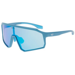 Sunglasses GOG Bike/Run Bingo matt blue - Polycarbonate reflex white-blue lens