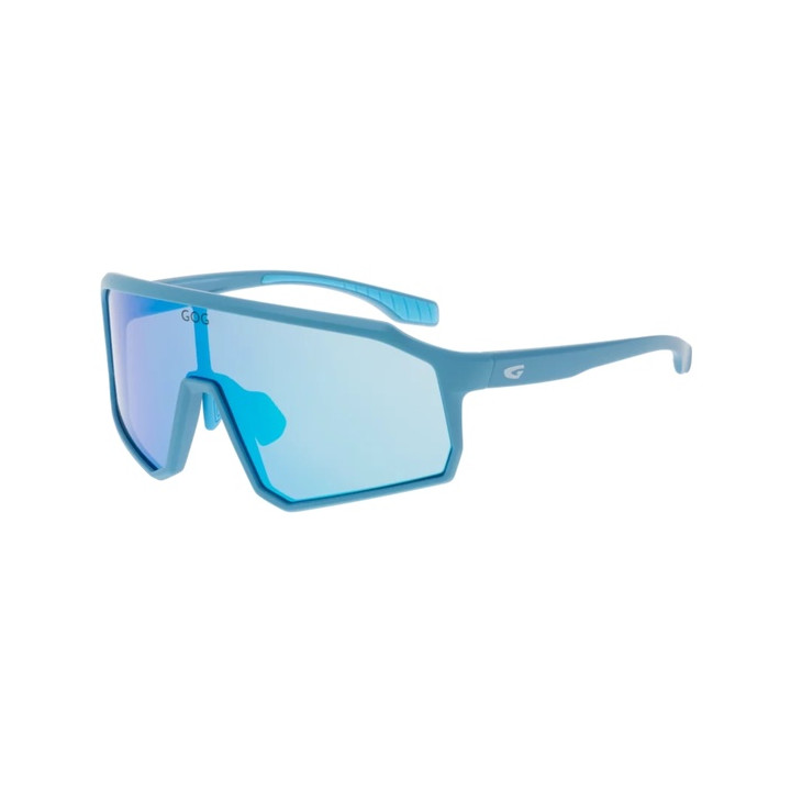 Sunglasses GOG Bike/Run Bingo matt blue - Polycarbonate reflex white-blue lens
