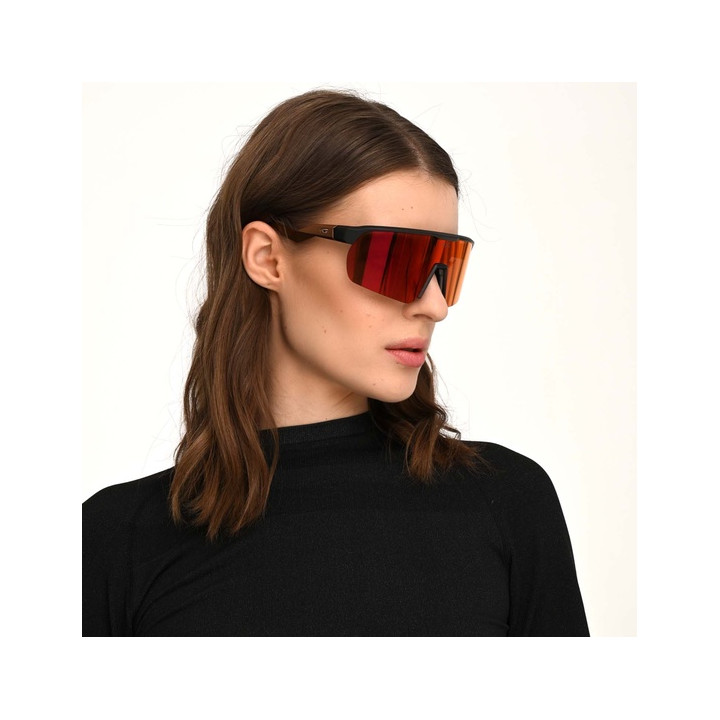 Sunglasses GOG Bike/Run Hevor black/copper - polycarbonate reflex black-red