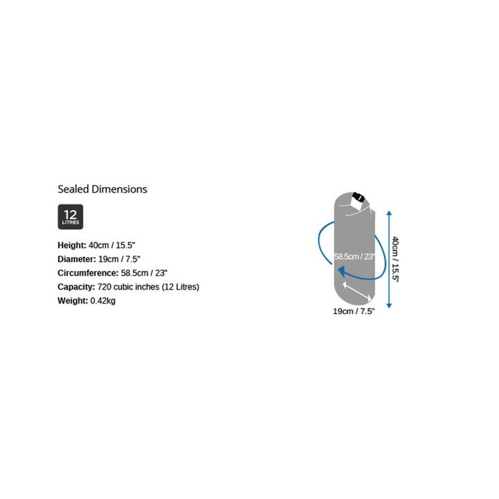 Dry Bag OverBoard Dry Tube Bag 12 L Blue