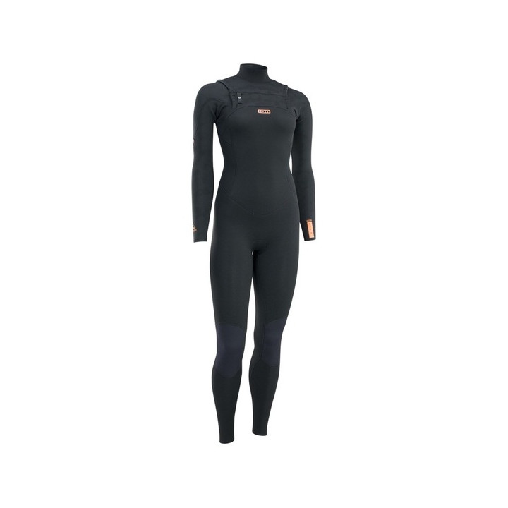 Womens wetsuit ION Element 5/4 Front Zip Black