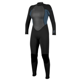 Womens wetsuit O'Neill Reactor 2 3/2 Back Zip Full Black/Copen Blue