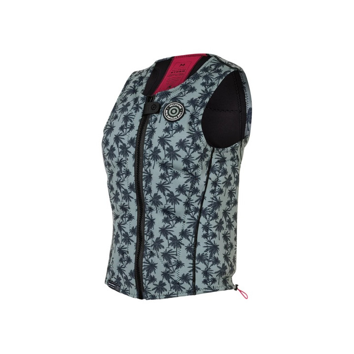 Womens impact vest NeilPryde Storm Front Zip Black / Raspberry