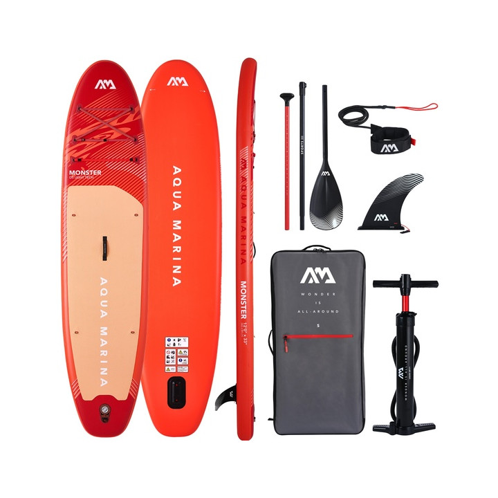 Inflatable SUP board Aqua Marina Monster 12'0 with paddle