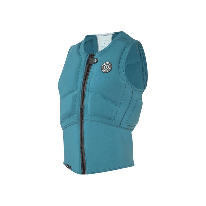 Mens impact vest NeilPryde Combat HS Front Zip Petrol/Light Grey-Blue