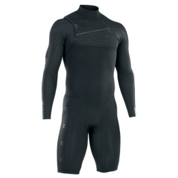 Mens wetsuit ION Seek Core 3/2 Shorty LS Front Zip Black