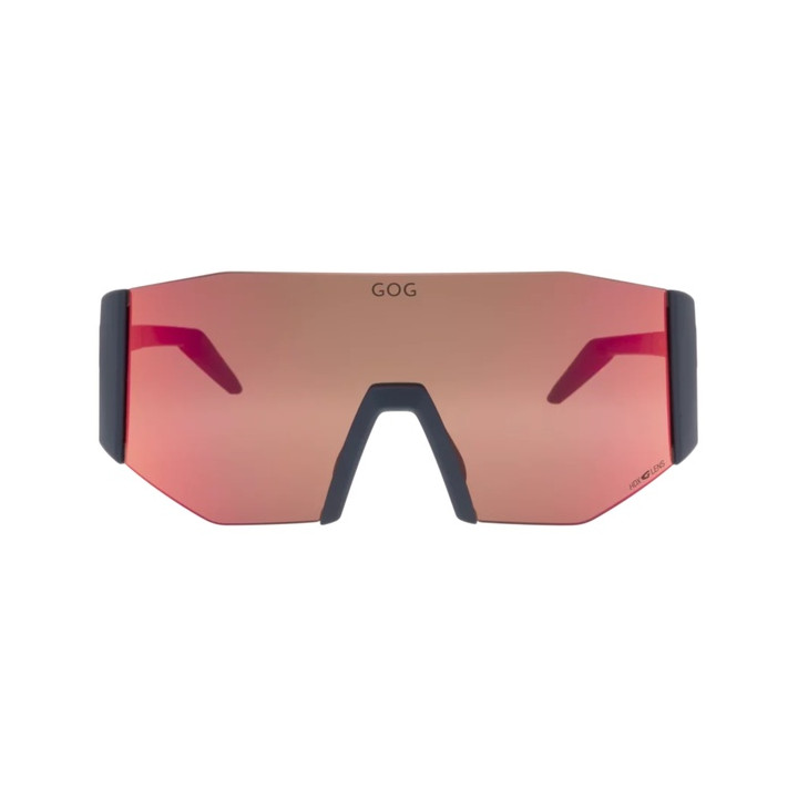 Sunglasses GOG Bike/Run Baldur matt navy blue/black - Polycarbonate HDX reflex black-red lens