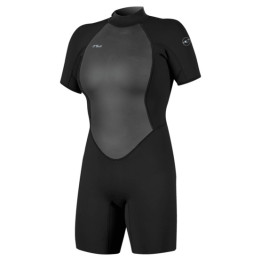Womens wetsuit O'Neill Reactor 2 2mm Back Zip S/S Spring Black