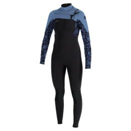 Womens wetsuit O'Neill Epic 5/4 Chest Zip Black/StormPalm/Fadenim