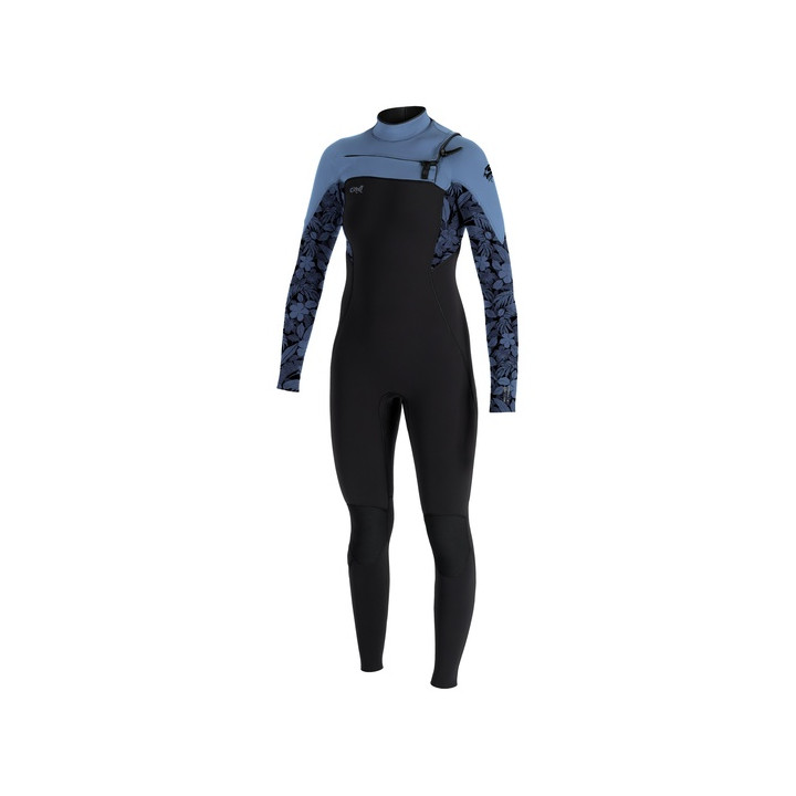 Womens wetsuit O'Neill Epic 5/4 Chest Zip Black/StormPalm/Fadenim