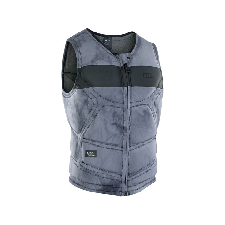 Mens impact vest ION Collision Select Front Zip Tiedye-Ltd-Grey