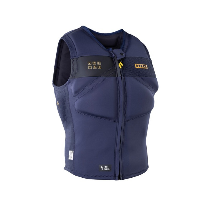 Mens impact vest ION Vector Amp Front Zip Blue-Nights