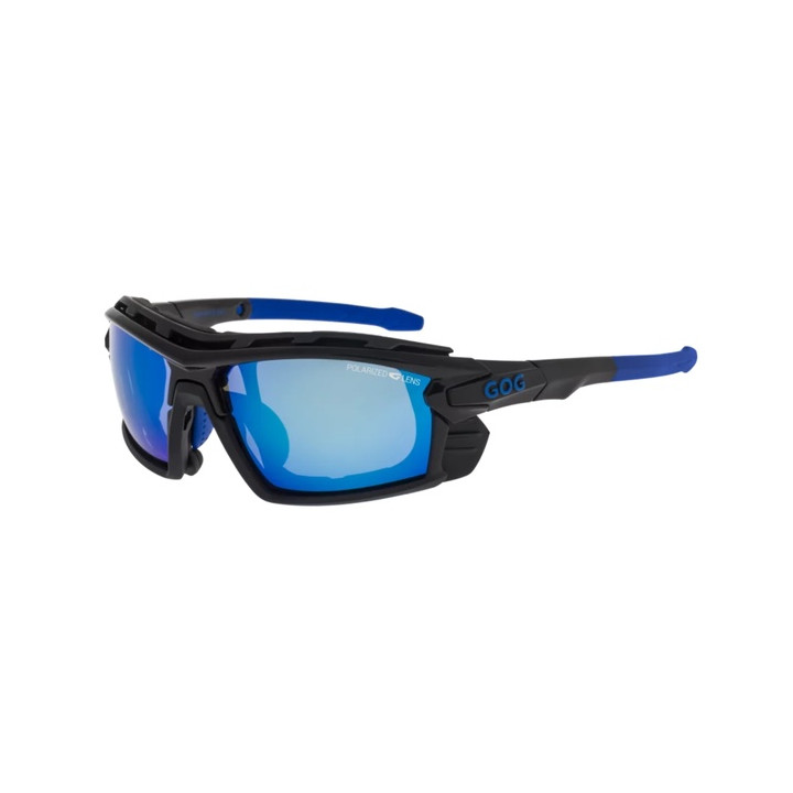 Sunglasses GOG Eyewear Outdoor Glaze black / blue - Polarized reflex white-blue lens