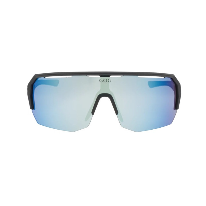 Sunglasses GOG Bike/Run Bragi matt black - Polycarbonate reflex white-blue lens