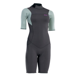 Womens wetsuit ION Amaze Core 2/2 Shorty SS Back Zip Light-Olive