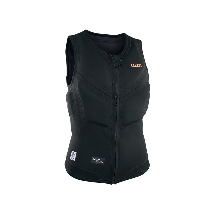 Womens impact vest ION Ivy Front Zip Black