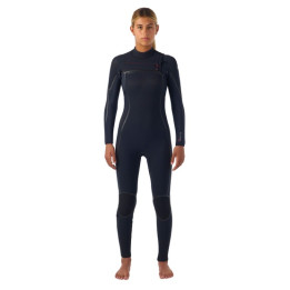 Womens wetsuit O'Neill Hyperfreak Fire 5/4+ Chest Zip Full Black
