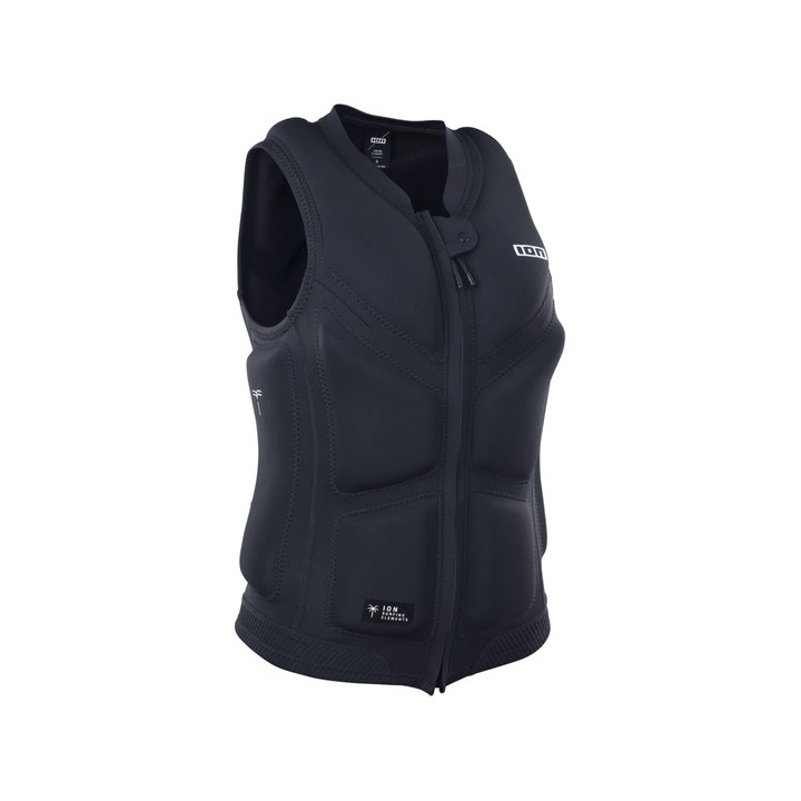 Womens impact vest ION Lunis Front Zip black