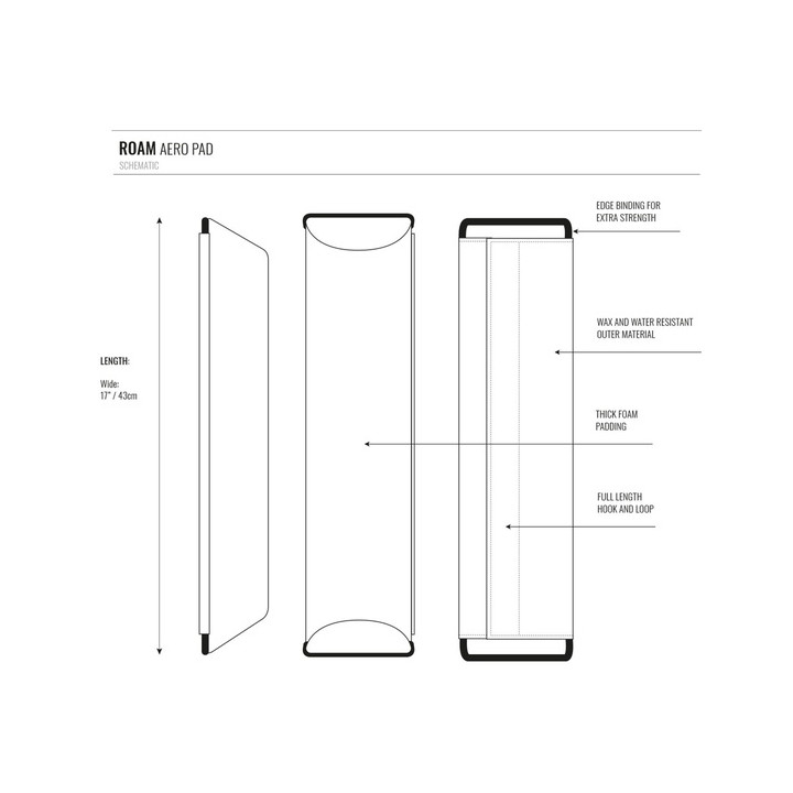 Roofrack Pads Roam Flat/Aero 43 cm
